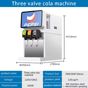 Commercial Stainless Steel <strong>Pepsi</strong> Soda <strong>Drink</strong> <strong>Dispenser</strong> with Refrigeration 3-Tap Automatic Machine - Product Image 3