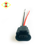 Adaptateur de prise femelle H13 9008, câble de connexion, faisceau de câblage, fiche de raccordement, phare automobile, lampe, 3 fils, 15 cm, 18 AWG