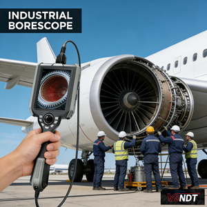 Endoscope industriel HD 3m 5m 10m 5 pouces avec caméra à LED frontale et sonde interchangeable pour l'inspection des conduites et des passages d'huile - Product Image 1