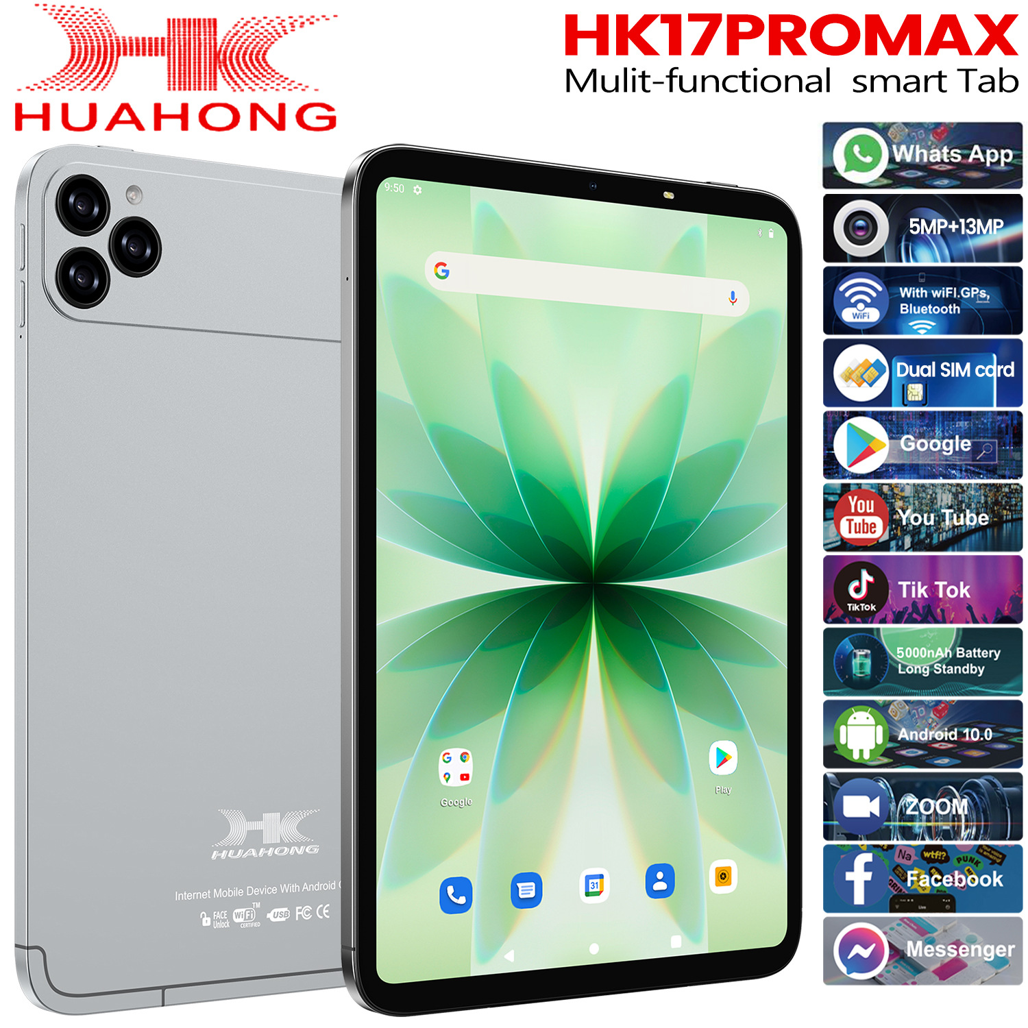Tablette Hk17 promax-argent version eurasienne-africaine