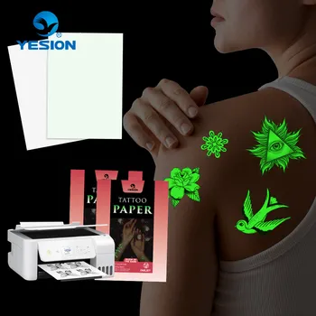 YESION Wholesale Printable temporary tattoo paper glow in the dark for  laser printer 