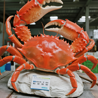 Statue de crabe artificielle géante animatronique pour l'extérieur et l'intérieur, modèle d'aquarium pour les restaurants de fruits de mer, les centres commerciaux, les espaces publics