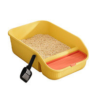 Bac à litière pour chat en gros, accessoires pour animaux de compagnie, grande litière en plastique pour chat
