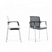Chaise de bureau de conférence moderne en plastique avec dossier ajouré, respirante et très vendue