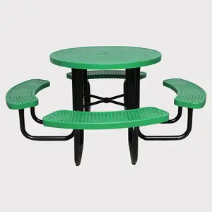 Beer Or Picnic Round Thermoplastic Coated Table And Chair