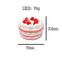 Jouets à presser en mousse PU en forme de gâteau à la fraise, Kawaii, simulation japonaise, doux, parfumés, à remontée lente, jouets squishy
