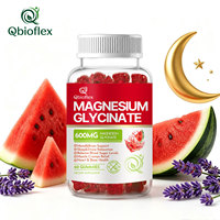 Qbioflex Offre Spéciale Gommes de glycinate de magnésium sans sucre avec Calcium, Sodium, Vitamine D pour le soutien de l'humeur et du cerveau