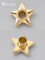 Œillet métallique en forme d'étoile SANKO, finition dorée polie, nouveauté pour la placket de veste en jean, laçage, quincaillerie de style western