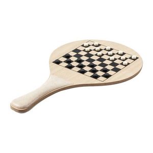 Hot Selling Promotional Summer Tennis Game <b>Set</b> Wooden Beach Racket Paddle Checkers Sport <b>Chess</b> <b>Board</b> Toy - Product Image 3