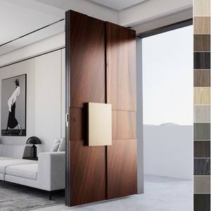 Puerta Principal de Madera de Estilo Americano Contemporáneo, Puertas de Entrada de Madera para Casas, Villas, Puerta Principal Exterior Moderna Pivotante - Product Image 2