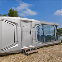 Capsule spatiale personnalisée en usine, dôme intelligent en acier, maison préfabriquée en conteneur pour hôtel, villa et appartement, maison capsule