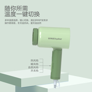 Royalstar Hair Dryer 220V AC Motor Ionic Foldable Compact Travel Portable Quiet High Power Household Use - Product Image 2