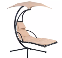 Chaise longue à balançoire flottante en acier au design moderne Hamac suspendu pour l'extérieur ou l'intérieur pour la chambre à coucher ou le salon