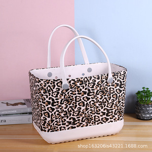 waterproof rubber silicone high quality women summer custom logo mesh tote wholesale EVA bags plastic beach handbags