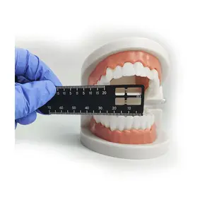 Diş hekimliği araçları diş ölçüm ölçer alüminyum diş hassas ölçüm cetveli
