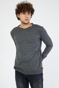 Hotsale เสื้อสเวตเตอร์ถักแบบลำลองสำหรับบุรุษ,เสื้อสเวตเตอร์สีดำ - Product Image 2