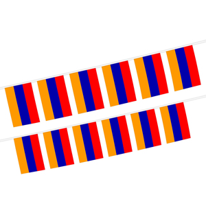 Vente en gros de drapeaux à cordes suspendus pour tout le pays banderoles pour événements sportifs drapeau à cordes décoratif pour l'Arménie - Product Image 1