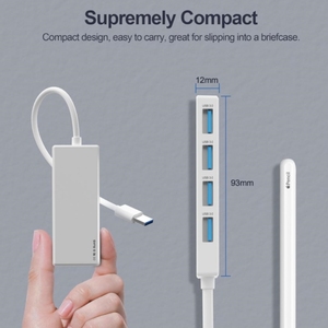 USB 3.0 ฮับ OEM 4 พอร์ต USB A Splitter พลาสติกฮับ Expander อะแดปเตอร์แบบพกพา Multiport DATA Hub สําหรับแล็ปท็อป <span class=keywords><strong>Mac</strong></span> Pro และโทรศัพท์มือถือ - Product Image 3