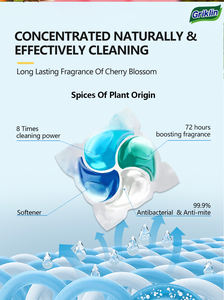 Grosir sabun cuci larut air Pods deterjen cuci rumah tangga kapsul cuci 4 dalam 1 Pods deterjen cair cucian - Product Image 3