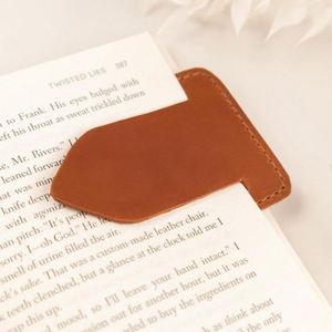 Hot Selling PU Leather Elegant Geometric Leather <b>Bookmark</b> Premium Gift Durable Page Clip for Journals Gift for Read Lovers - Product Image 1