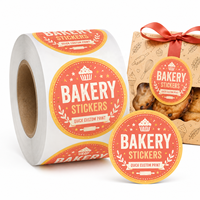 Étiquettes de boulangerie rondes personnalisées, autocollants faits main pour l'emballage de desserts et de gâteaux, étiquettes de produits
