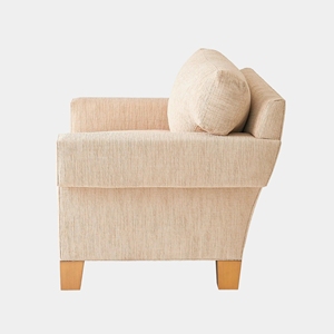 Poltrona Moderna con Struttura in Legno Massello e Rivestimento Imbottito, Comoda ed Elegante Sedia d'Accento per Soggiorno e Camera da Letto - Product Image 3