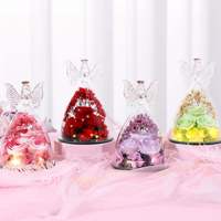 Glasabdeckung Ewige Blume Erzengel Ewige Rose Tanabata Valentinstag Geschenk Glasabdeckung Dekoration
