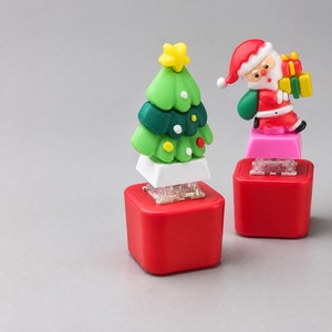 Christmas <b>Tree</b> Santa Claus Keycap Clicker Toy Mechanical Keyboard Switch Stress Relief Fidget Keychain for Christmas Gift - Product Image 5