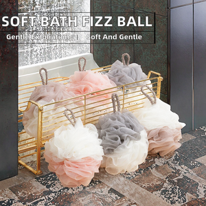 Promotion : Boules de bain effervescentes en PE souple, design fleur de bain, éponge exfoliante pour le corps, loofah mignon et girly - Product Image 2