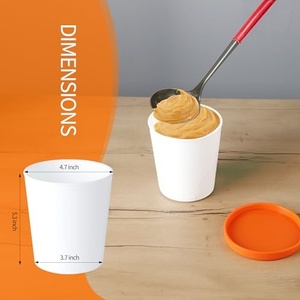 Conteneur à crème glacée réutilisable en silicone écologique personnalisé avec couvercle - Product Image 2