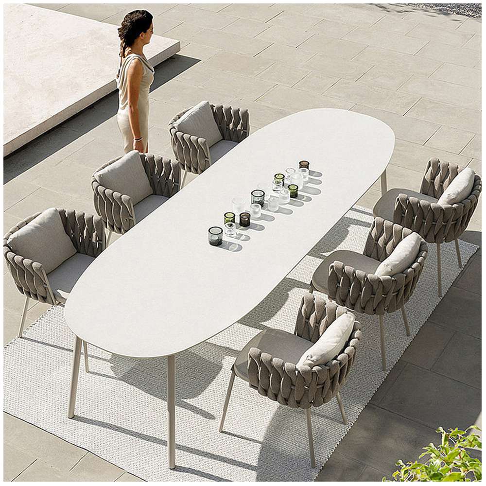 Турецкая наружная мебель, уличный обеденный стол и стулья, садовые наборы, мебель из ротанга для ресторана и столовой