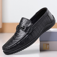 Mocassins pour hommes printemps, chaussures décontractées d'affaires, mocassins en cuir à bout bas, mocassins en cuir pleine fleur, tendance et polyvalents