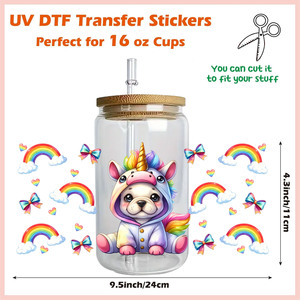 UV DTF Cup Wrap <strong>Transfers</strong> <strong>Transfer</strong> Printing Glass <strong>Window</strong> Sticker <strong>Transfer</strong> Film Sheet AB a B UV DTF Film Roll - Product Image 3