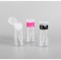 5oz 150ml vide voyage givré maquillage liquide distributeur en plastique pousser vers le bas pompe bouteille pour acétone alcool vernis à ongles dissolvant