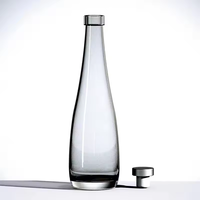 Bouteille de vin carrée en verre mat transparent 375 ml avec bouchon tire-bouchon et joint en caoutchouc pour Tequila – Prix abordable