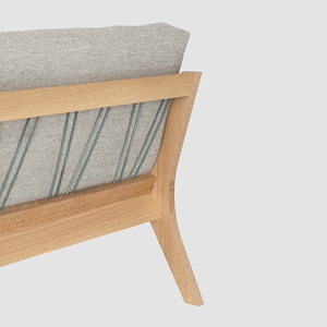 Tumbona de Madera de Teca con Cuerda y Cojín para Playa, Piscina, Jardín, Exterior - <span class=keywords><strong>Tria</strong></span> - Product Image 4