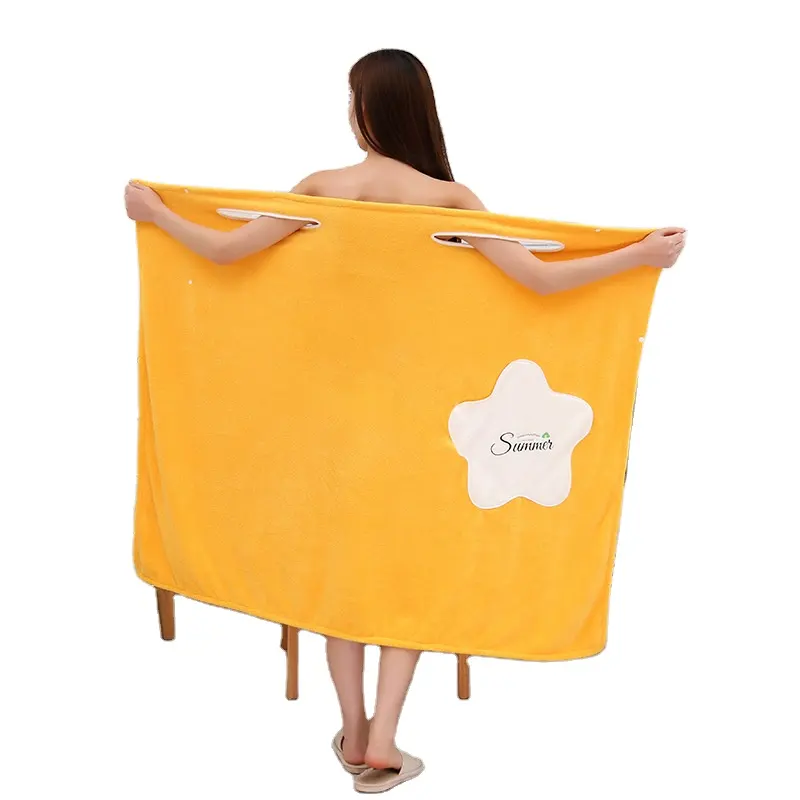 Logo personalizzato microfibra indossabile cute women SPA Shower bath dress bagno Wrap accappatoio bellissimo asciugamano da donna