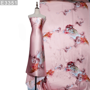 In Kỹ Thuật Số Hoa Dệt 100% Lụa Satin Charmeuse Vải 3D Tinh Khiết Vải Lụa Bằng Mét Cho Nắp ca-pô - Product Image 5