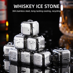 Biểu Tượng Tùy Chỉnh Cấp Thực Phẩm Vàng Thép Không Gỉ 304 Kim Loại Ice Đá Thanh Công Cụ Làm Mát Rượu Vang Ice Cube Whiskey Đá Thiết Lập Với Tong - Product Image 2