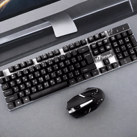 En stock, clavier et souris de jeu filaires LED arabes, ensemble ergonomique pour ordinateur de bureau