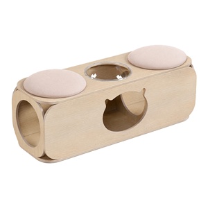 Pouf in compensato per animali domestici e persone con ingresso nascosto per gatti, panca porta scarpe, sgabello per fondo letto, poggiapiedi da soggiorno, mobile ecologico per animali domestici OEM - Product Image 1