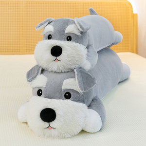 Peluche réaliste Schnauzer en gros, jouet en peluche détaillé en coton PP, collection de cadeaux en peluche chien de haute qualité - Product Image 3
