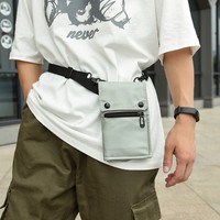 Dompet Leher Pria Poliester Tahan Air Mode Kantung Ponsel Dapat Diperpanjang Selempang Kustom