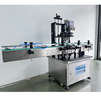 Machine de capsulage pneumatique semi-automatique à grande vitesse pour bouteilles en plastique filetées, bouteilles à vis, canettes et emballages métalliques