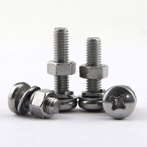 Vis à tête ronde en acier inoxydable 304, écrous, rondelles plates à ressort, ensembles de boulons et écrous M8 M10 - Product Image 4