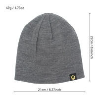 Bonnet unisexe en jacquard tricoté 100 % acrylique pour l'hiver et l'automne – Chaud, décontracté, sportif, polyvalent, coupe-vent, idéal pour le cyclisme