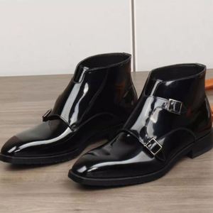Three-Piece <b>Cap</b> Toe Lace-Up Waterproof Shoes <b>Mens</b> Smooth Cowhide Small Round Toe Formal Business Genuine Leather Handcrafted - Product Image 3