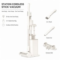 Aspirateur balai sans fil à vidage automatique 16Kpa 14.8V avec filtre HEPA H11 et station de dépoussiérage 2.1L pour usage domestique
