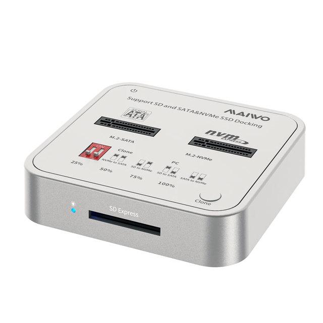 MAIWO/OEM Nvme M.2 Ssd Duplicator Adapter Docking Enclosure ,usb-c 10Gbps,for Key SATA M2 2230,2242,2260,2280,22110