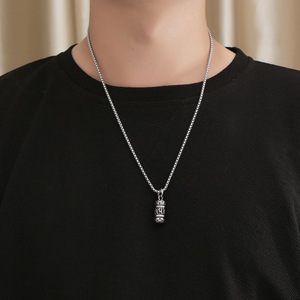 จี้เงินทิเบตหกอักขระพร้อมสร้อยคอสำหรับผู้ชาย เครื่องประดับแฟชั่น SP959 - Product Image 4